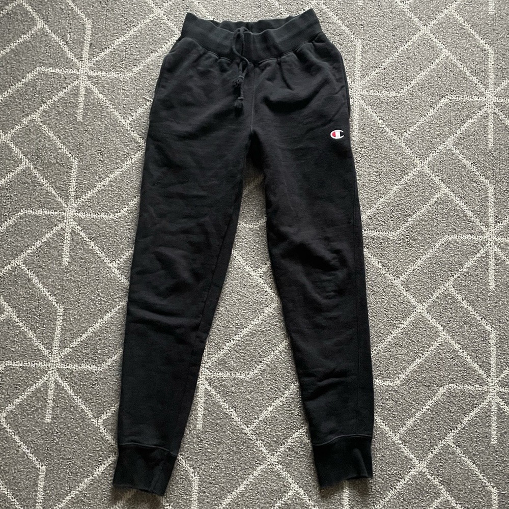 CHAMPION sweatpants womens small black joggers